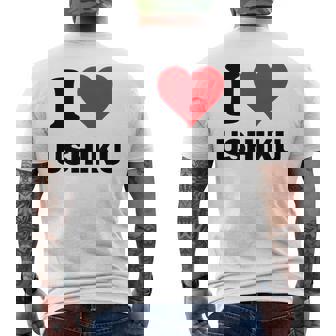 アイハート 牛久ジャパン ラブ 日本土産 メンズTシャツ バックプリント - Kawaiitshirt