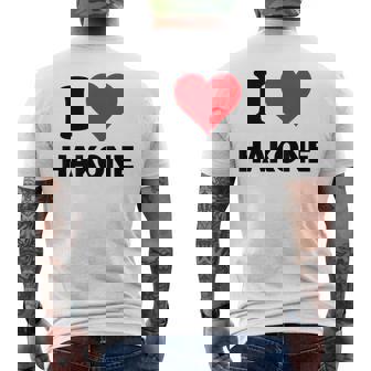 アイハート 箱根 日本 愛 日本土産 メンズTシャツ バックプリント - Kawaiitshirt