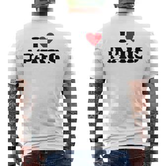 アイハートフランスシティ-アイラブパリ メンズTシャツ バックプリント - Kawaiitshirt