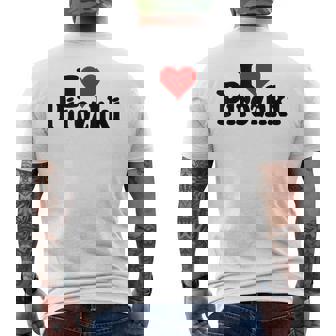 アイラブハートピロシキピロシキ メンズTシャツ バックプリント - Kawaiitshirt