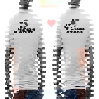 アイラブハートベトナム メンズTシャツ バックプリント - Kawaiitshirt