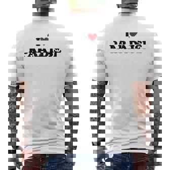 アイ・ハート Usa シティ-アイ・ラブ・パラダイス メンズTシャツ バックプリント - Kawaiitshirt