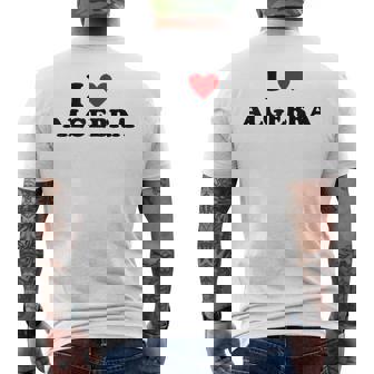 アイ・ハート・マス・ティーチャー-ファニー・アイ・ラヴ・アルゲブラ メンズTシャツ バックプリント - Kawaiitshirt