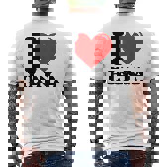 アイ・ラブ・ハナ メンズTシャツ バックプリント - Kawaiitshirt