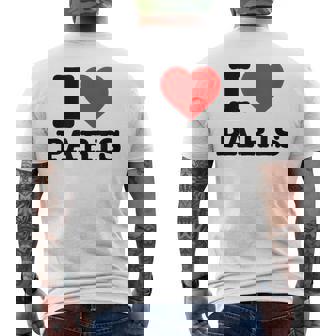 アイ・ラブ・パリ メンズTシャツ バックプリント - Kawaiitshirt