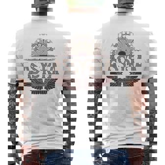 アッシリア 古代アッシリア帝国のシンボル メンズTシャツ バックプリント - Kawaiitshirt