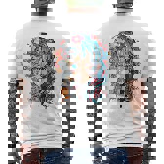 アニメ 漫画 モチーフ カラフル イラスト アニメ メンズTシャツ バックプリント - Kawaiitshirt