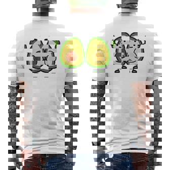 アボカドくん メンズTシャツ バックプリント - Kawaiitshirt