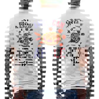 アメリカ国旗-アメリカン・アズ・アップルパイ メンズTシャツ バックプリント - Kawaiitshirt