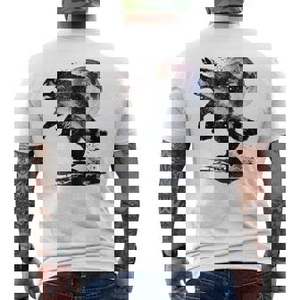 アライグマ アニマルモチーフ ムーンアート アニマルプリント アライグマ メンズTシャツ バックプリント - Kawaiitshirt