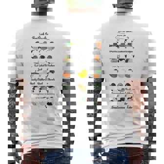 イギリス アヒル かわいい 動物 鳥 陽気なウィットティユーモア メンズTシャツ バックプリント - Kawaiitshirt