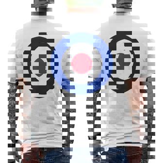 イギリス空軍の様式化されたラウンデル旗 メンズTシャツ バックプリント - Kawaiitshirt