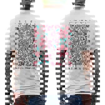 イット・イズ・ウェル・ウィズ・マイ・ソウル・フラワー メンズTシャツ バックプリント - Kawaiitshirt