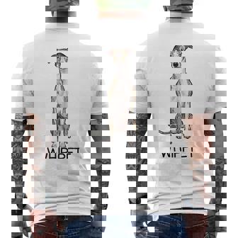 ウィペット・クレイジー・ドッグ・ラバー メンズTシャツ バックプリント - Kawaiitshirt