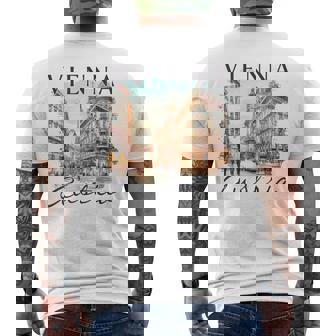 ウィーン オーストリア 旅行 お土産 Meet Me Inienna メンズTシャツ バックプリント - Kawaiitshirt
