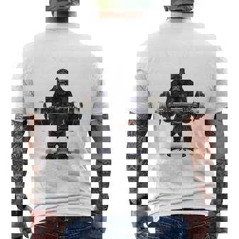 ウェイトリフティング 筋トレ バーベル やる気がないなら家に帰れ ゴリラ メンズTシャツ バックプリント - Kawaiitshirt