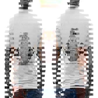 ウェイトリフティング 筋トレ バーベル やる気がないなら家に帰れ ジャンガリアンハムスター メンズTシャツ バックプリント - Kawaiitshirt