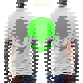 エイリアンヘッド グリーンフェイス ファニービリーブ Ufo ヒューマンコスチューム Edm 長袖tシャツ メンズTシャツ バックプリント - Kawaiitshirt