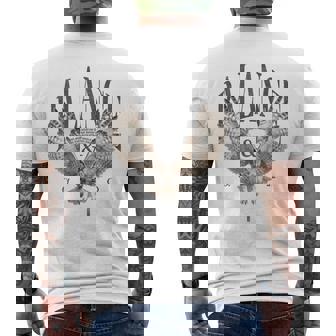 エレガントな夜フクロウ野生動物フクロウ鳥バックプリント フクロウ メンズTシャツ バックプリント - Kawaiitshirt