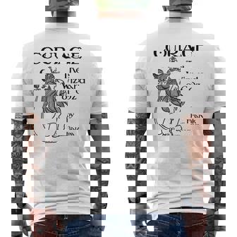 オズの魔法使い カウボーイライオン 勇気 メンズTシャツ バックプリント - Kawaiitshirt