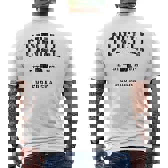 オニール ネブラスカ Ne ビンテージ アスレチック ブラック スポーツデザイン メンズTシャツ バックプリント - Kawaiitshirt