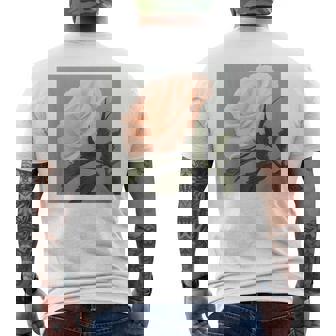 オリジナル現代アート「ピーチローズ」 メンズTシャツ バックプリント - Kawaiitshirt