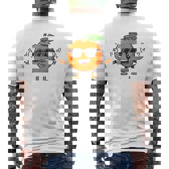 オレンジ 面白い 人間 クール シェード 腕 脚 夏 太陽 メンズTシャツ バックプリント - Kawaiitshirt