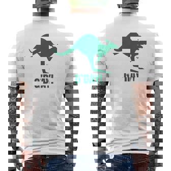 オーストラリア地図 カンガルーtシャツ オーストラリア カンガルー オーストラリア メンズTシャツ バックプリント - Kawaiitshirt