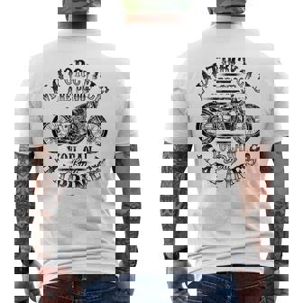 バックプリント オートバイ ファン シンプル バイカー エッジールック グラフィック メンズTシャツ バックプリント - Kawaiitshirt