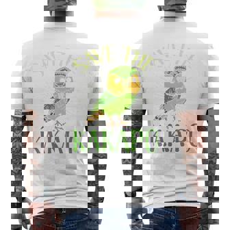 カカポ絶滅危惧保全啓発鳥を救え 長袖tシャツ メンズTシャツ バックプリント - Kawaiitshirt