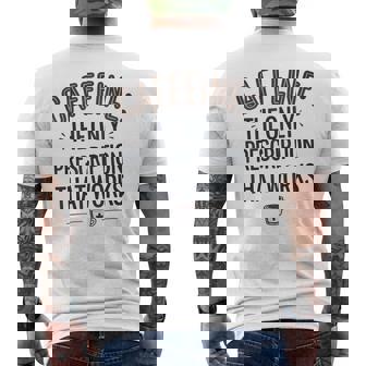 カフェイン 効く唯一の処方箋 メンズTシャツ バックプリント - Kawaiitshirt