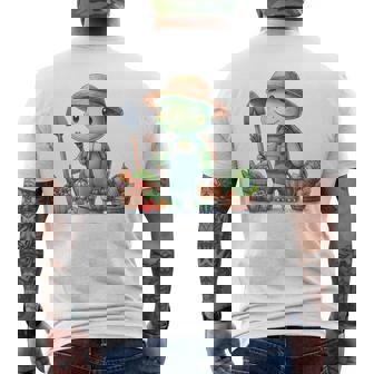 カメは農夫、かわいいデザイン。 メンズTシャツ バックプリント - Kawaiitshirt