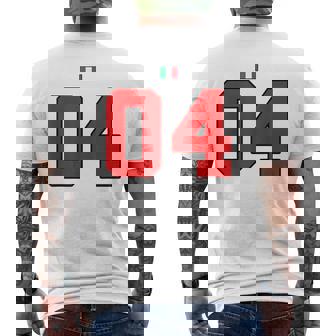 カレッジ 04 ナンバー スタイル ヴィンテージ イタリア国旗 メンズTシャツ バックプリント - Kawaiitshirt