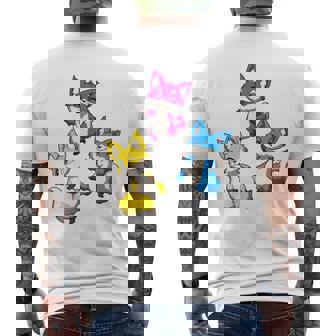 カワイイ・パンセクシュアル・プライド・フォックス 長袖tシャツ メンズTシャツ バックプリント - Kawaiitshirt