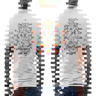 ガネーシャシンボル ヨガ ヒンドゥー教 象 神 ガネーシャ プージャ 長袖tシャツ メンズTシャツ バックプリント - Kawaiitshirt