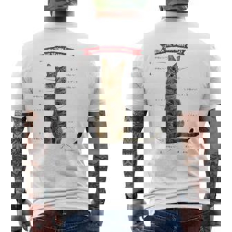 キジトラねこ、うずら 猫 キジトラ猫 鶉 かわいい Cat （ホワイト） メンズTシャツ バックプリント - Kawaiitshirt