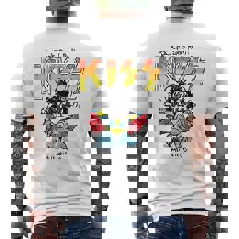 キッズ キッス Kiss In The Lines メンズTシャツ バックプリント - Kawaiitshirt