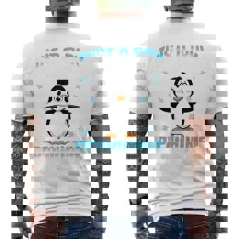 キッズ ペンギンが大好きな少年 キッズボーイズ ペンギン好き メンズTシャツ バックプリント - Kawaiitshirt