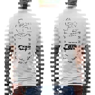 キャスパー・ザ・フレンドリー・ゴースト・デイドリーミング・オン・ユア・ポケットで メンズTシャツ バックプリント - Kawaiitshirt