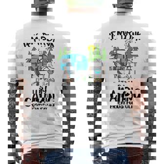 キャンプ 楽しい キャンピング 面白い キャンプファイヤー キャンピングカー 旅 メンズTシャツ バックプリント - Kawaiitshirt