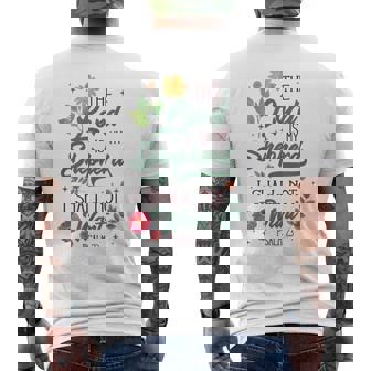 キリスト教聖書の詩 主は私の羊飼い 詩篇 23 花 メンズTシャツ バックプリント - Kawaiitshirt