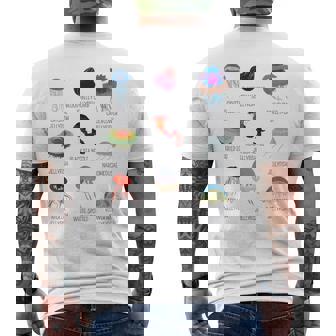 クラゲ 種 シージェリー 生物学者へのギフト メンズTシャツ バックプリント - Kawaiitshirt