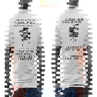 クラシックピアノ メンズTシャツ バックプリント - Kawaiitshirt