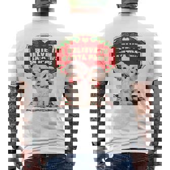 クリスマス デコレーション 犬 マルチーズ メンズTシャツ バックプリント - Kawaiitshirt