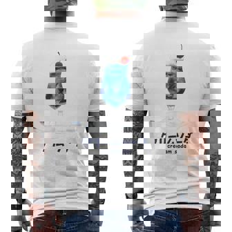 クリーム ソーダ ドリンク カタカナ 和 デザート 昭和 レトロ かわいい メンズTシャツ バックプリント - Kawaiitshirt