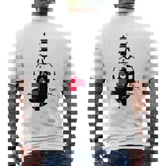 クレーンゲーム アーム Ufoキャッチャー 熊 ぬいぐるみ シルエット イラスト おもしろ Don't Catch Me メンズTシャツ バックプリント - Kawaiitshirt