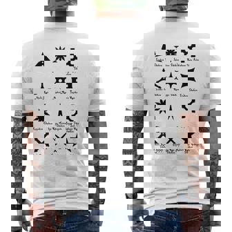 クールなタイプの忍者スターと手裏剣格闘技tシャツ メンズTシャツ バックプリント - Kawaiitshirt