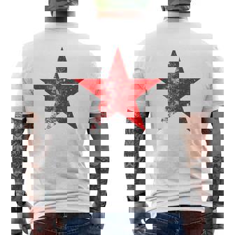 クールレッドスター メンズTシャツ バックプリント - Kawaiitshirt