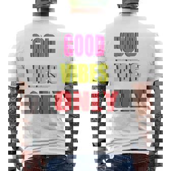 グッド・バイブス・オンリー 長袖tシャツ メンズTシャツ バックプリント - Kawaiitshirt