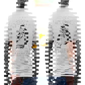 グーテン・モルゲン極薄アイスクリーム おもしろモーニンググループ ペンギン メンズTシャツ バックプリント - Kawaiitshirt